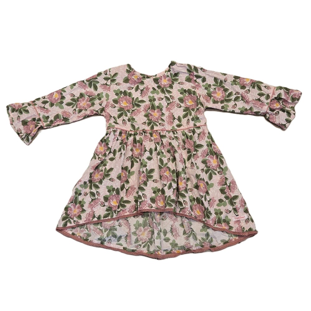 Ruffle Butts Girls Floral‎ Print Long Sleeve High Low Dress Size 7